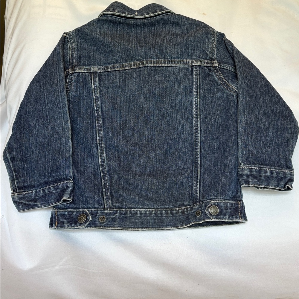 LIKE NEW!! BABY GAP UNISEX DENIM JEANS JACKET TODDLER SIZE 4 - Picture 5 of 11